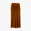 Falda midi Bela en color bronce Falda midi Bela en color bronce