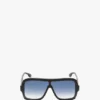 Gafas de sol con máscara en capas en degradado negro