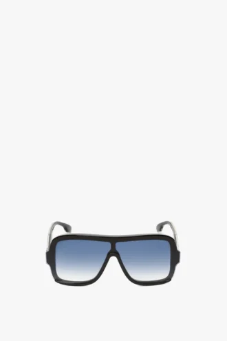 Gafas de sol con máscara en capas en degradado negro