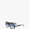 Gafas de sol con máscara en capas en degradado negro