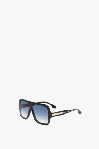 Gafas de sol con máscara en capas en degradado negro