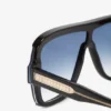 Gafas de sol con máscara en capas en degradado negro