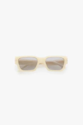 Gafas de sol de acetato en marmolado marfil