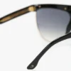 Gafas de sol de metal y acetato esculpidas con parte superior plana Gafas de sol de metal y acetato esculpidas con parte superior plana