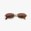 Gafas de sol metálicas en color miel dorado habana Gafas de sol metálicas en color miel dorado habana