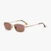 Gafas de sol metálicas en color miel dorado habana Gafas de sol metálicas en color miel dorado habana