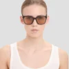 Gafas de sol oversize de acetato en azul transparente Gafas de sol oversize de acetato en azul transparente