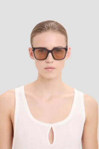 Gafas de sol oversize de acetato en azul transparente