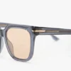 Gafas de sol oversize de acetato en azul transparente Gafas de sol oversize de acetato en azul transparente