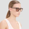 Gafas de sol oversize de acetato en azul transparente Gafas de sol oversize de acetato en azul transparente