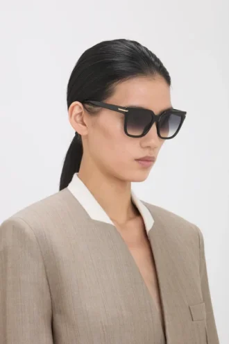 Gafas de sol oversize de acetato en negro