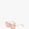 Gafas de sol rectangulares en color nude Gafas de sol rectangulares en color nude