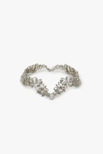 Gargantilla de cristal en plata