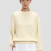 Jersey de corte holgado en color marfil Jersey de corte holgado en color marfil
