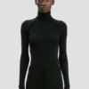 Jersey de cuello alto en negro Jersey de cuello alto en negro