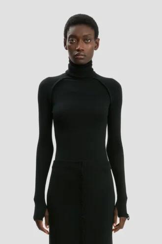 Jersey de cuello alto en negro