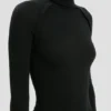 Jersey de cuello alto en negro Jersey de cuello alto en negro