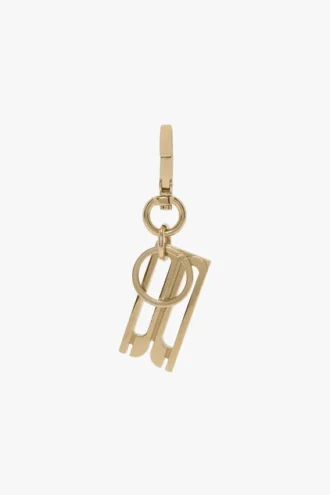 Llavero con charm en dorado