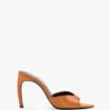 Mule Harlow 100 en satén bronce Mule Harlow 100 en satén bronce
