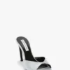 Mule Harlow 100 en satén color magnesio Mule Harlow 100 en satén color magnesio