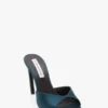 Mules Harlow 100 en satén azul verdoso Mules Harlow 100 en satén azul verdoso