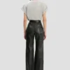 Pantalón Alina de piel en negro Pantalón Alina de piel en negro