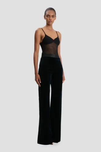 Pantalón Alina en terciopelo midnight