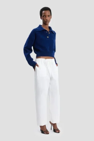 Pantalón cargo en blanco