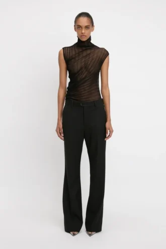 Pantalón clásico de sastrería en negro