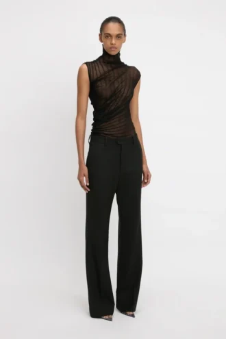Pantalón clásico de sastrería en negro