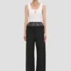 Pantalón con paneles transparentes en negro Pantalón con paneles transparentes en negro