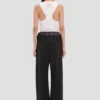 Pantalón con paneles transparentes en negro Pantalón con paneles transparentes en negro