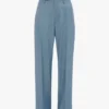 Pantalón de pierna curvada en azul nube