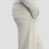 Pantalón jogger con logotipo bordado en gris jaspeado Pantalón jogger con logotipo bordado en gris jaspeado