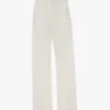 Pantalón recto con vuelta en color blanco roto Pantalón recto con vuelta en color blanco roto