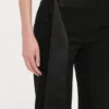 Pantalones con cinturilla de satén en negro Pantalones con cinturilla de satén en negro