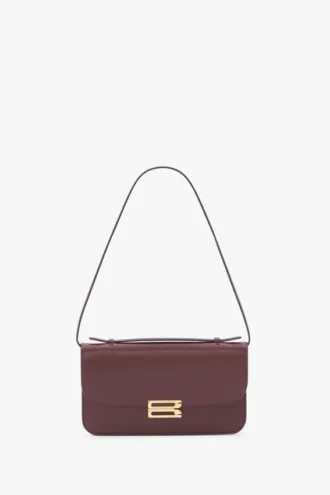 Pochette Dorian en piel burdeos