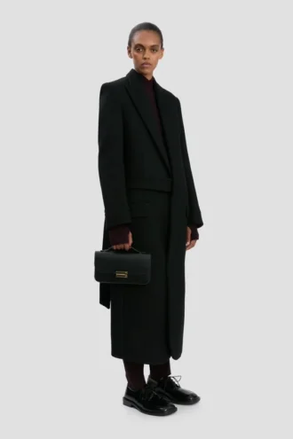 Pochette Dorian en piel negra