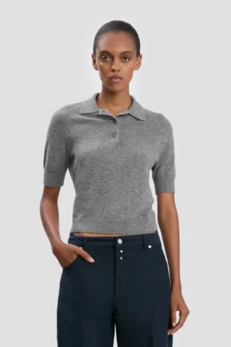 Polo en gris jaspeado Polo en gris jaspeado