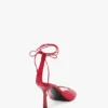 Sandalia de tacón de aguja Eliza 75 en piel roja Sandalia de tacón de aguja Eliza 75 en piel roja