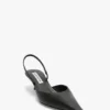 Sloane Halter Back 45 en piel negra