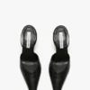 Sloane Halter Back 45 en piel negra