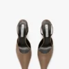 Sloane Halter Back 75 en piel gris paloma