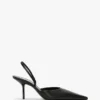 Sloane Halter Back 75 en piel negra