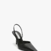Sloane Halter Back 75 en piel negra