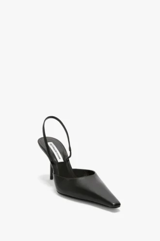 Sloane Halter Back 75 en piel negra