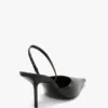 Sloane Halter Back 75 en piel negra