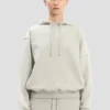 sudadera con capucha bordada con el logotipo en gris jaspeado sudadera con capucha bordada con el logotipo en gris jaspeado