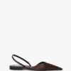 The Victoria Angle with halter back in granate satin The Victoria Angle with halter back in granate satin