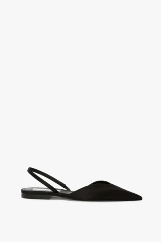 the victoria angle with open heel in black satin 1 330x495 - The Victoria Angle with open heel in black satin
